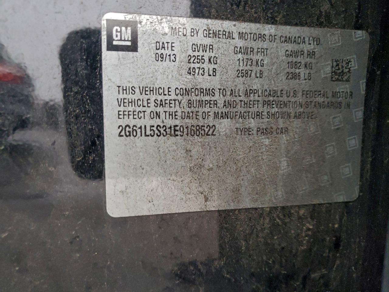 2014 Cadillac Xts VIN: 2G61L5S31E9168522 Lot: 94903055