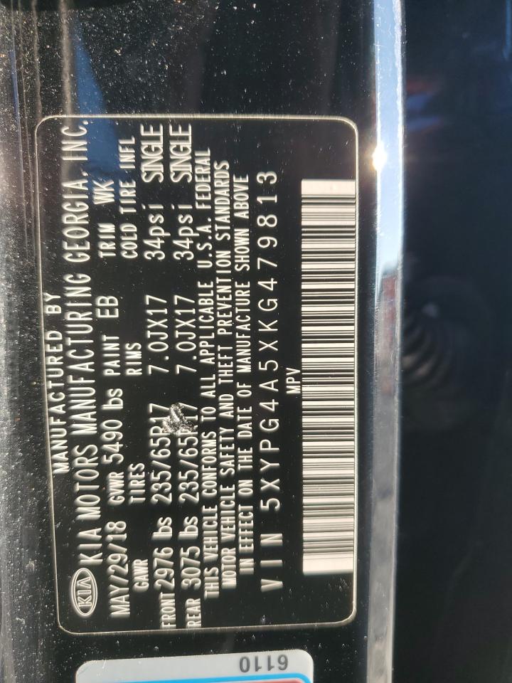 2019 Kia Sorento Lx VIN: 5XYPG4A5XKG479813 Lot: 90876695