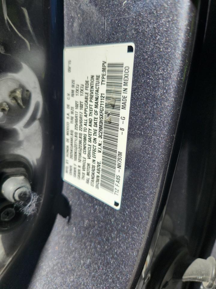 2015 Honda Cr-V Ex VIN: 3CZRM3H5XFG711121 Lot: 92379785