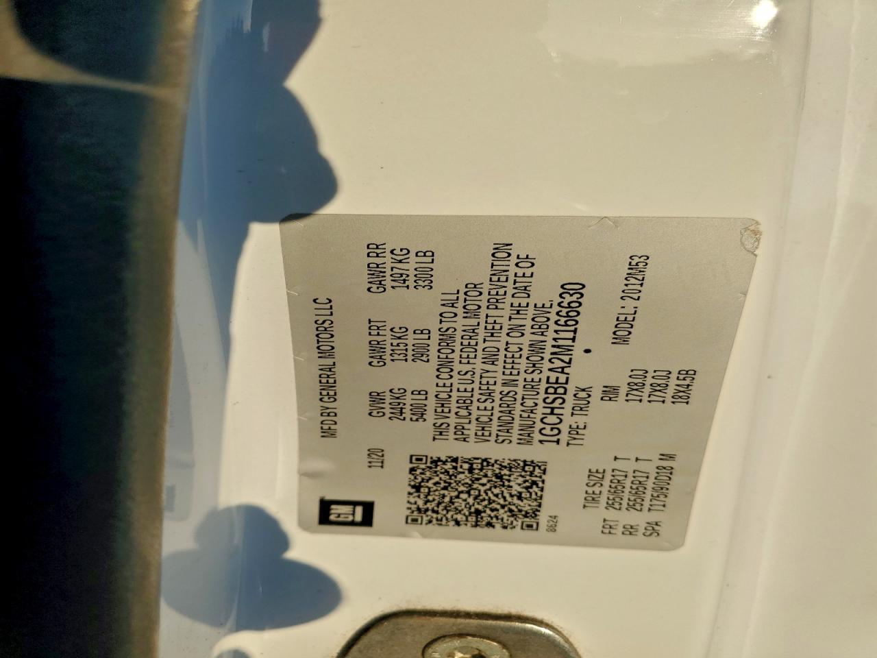 2021 Chevrolet Colorado VIN: 1GCHSBEA2M1166630 Lot: 93075515