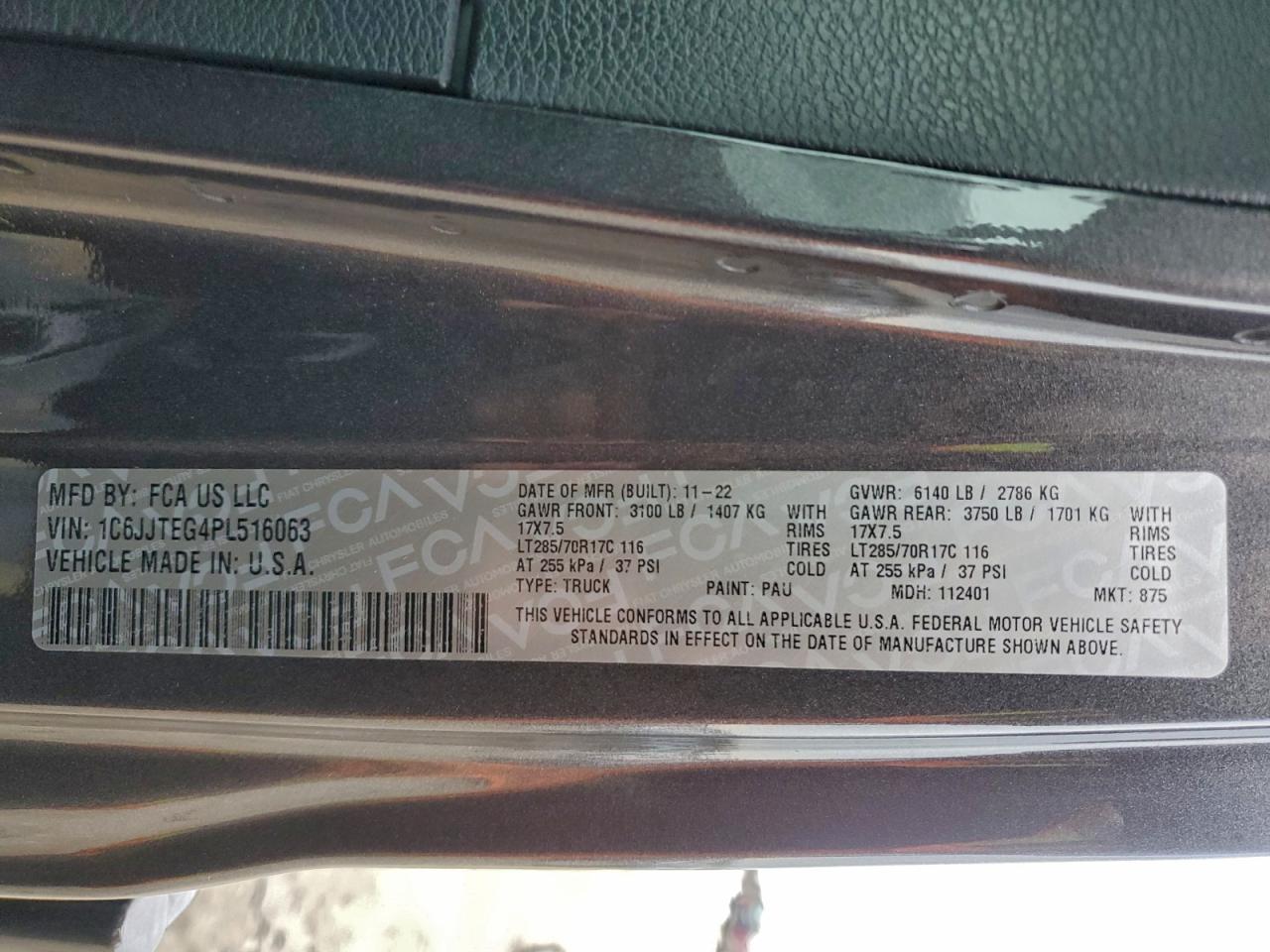 2023 Jeep Gladiator Mojave VIN: 1C6JJTEG4PL516063 Lot: 93658445