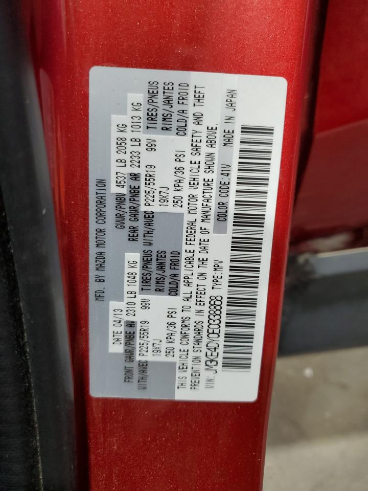 2014 Mazda Cx-5 Gt VIN: JM3KE4DY0E0338868 Lot: 93278715