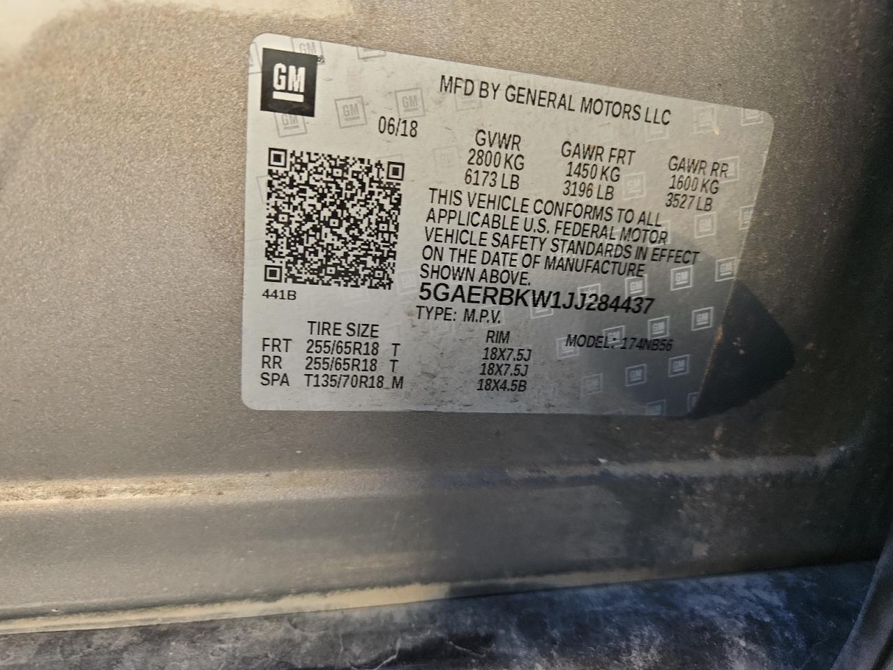 2018 Buick Enclave Essence VIN: 5GAERBKW1JJ284437 Lot: 91740285