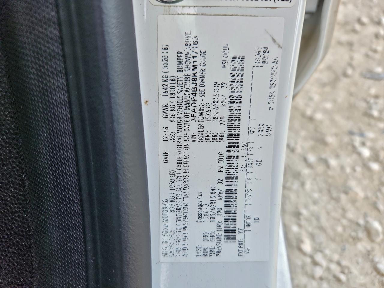 2019 Ford Fiesta Se VIN: 3FADP4BJ8KM117163 Lot: 93697995