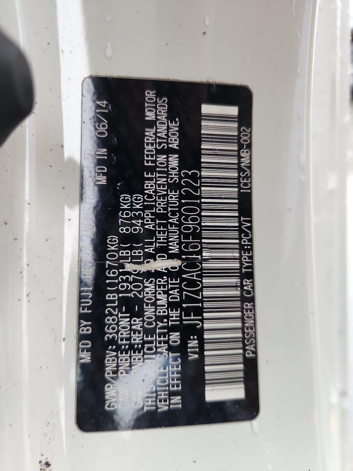 2015 Subaru Brz 2.0 Limited VIN: JF1ZCAC16F9601223 Lot: 93697535