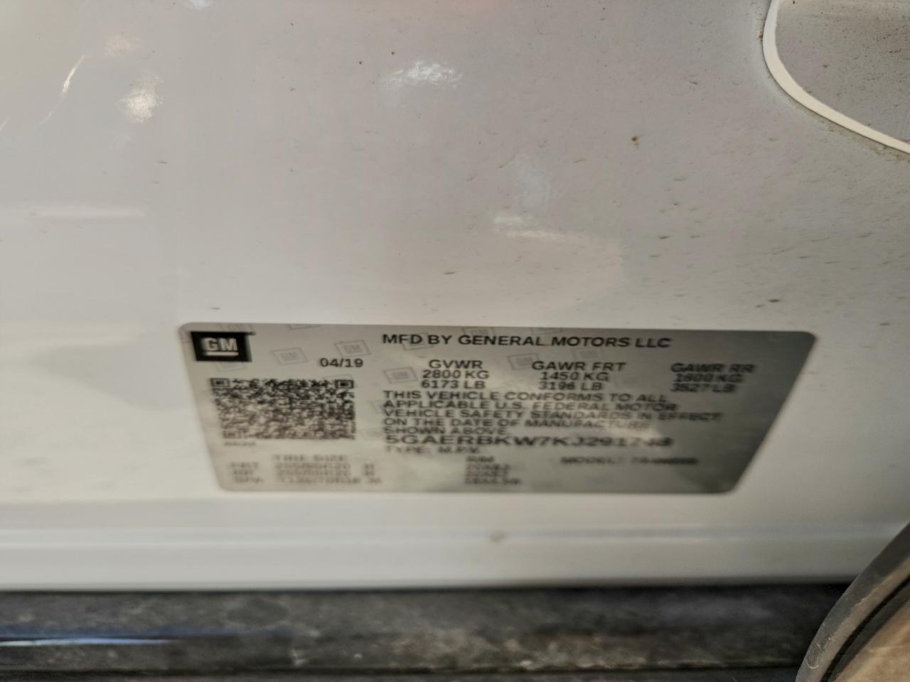 2019 Buick Enclave Essence VIN: 5GAERBKW7KJ291748 Lot: 94577055