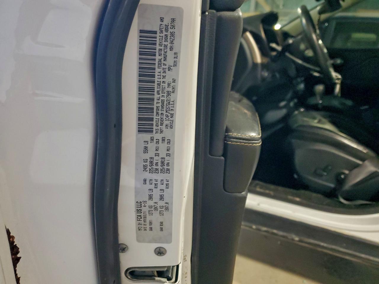 2016 Jeep Cherokee Limited VIN: 1C4PJMDS7GW317909 Lot: 93388525