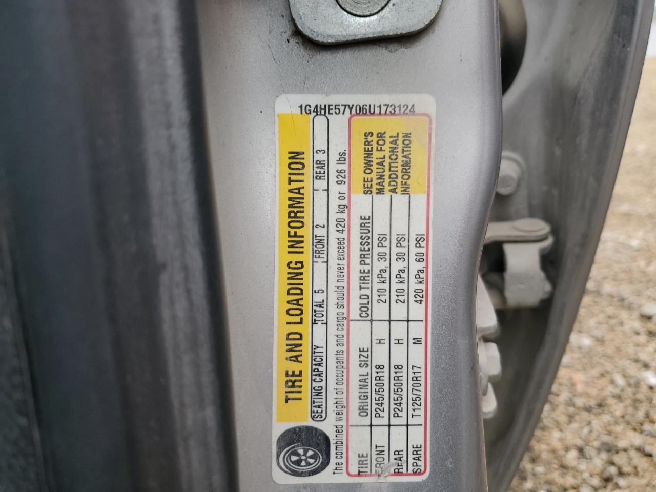 2006 Buick Lucerne Cxs VIN: 1G4HE57Y06U173124 Lot: 93336335