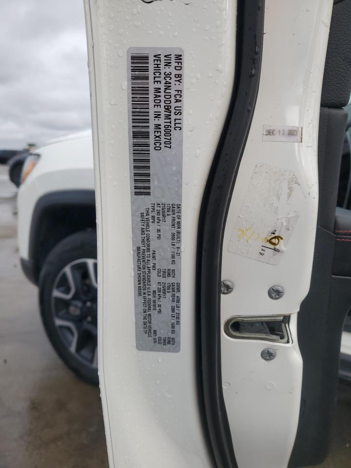2021 Jeep Compass Trailhawk VIN: 3C4NJDDB7MT600707 Lot: 93152785