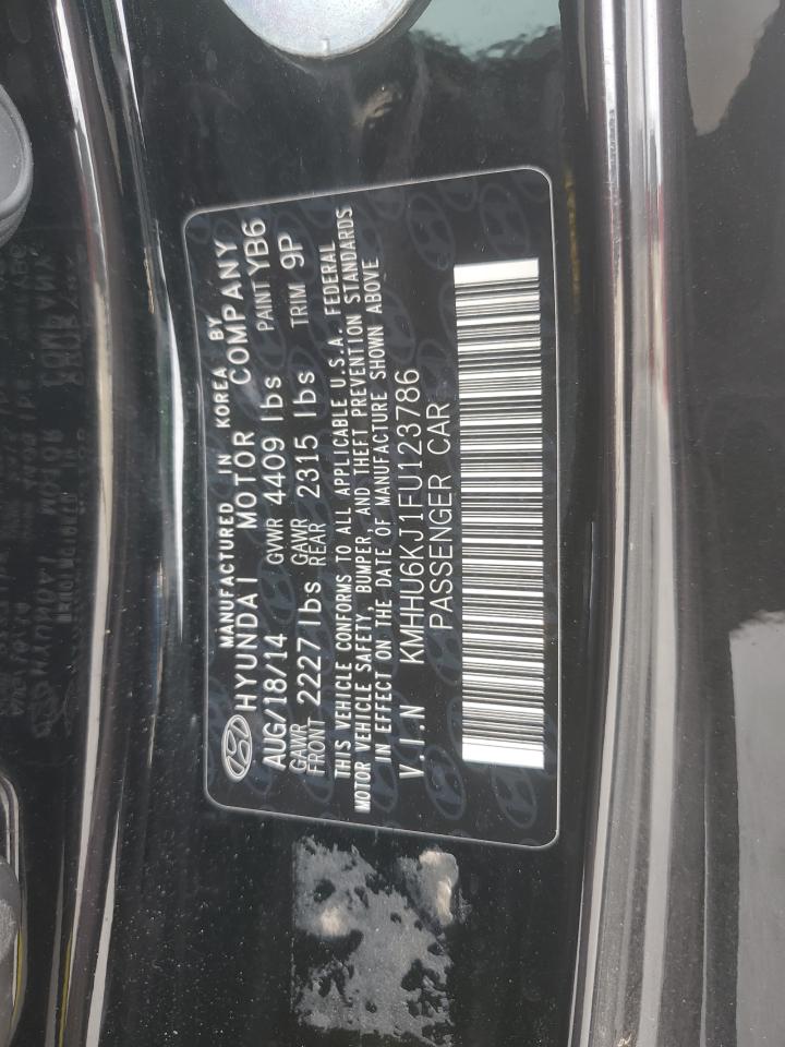 2015 Hyundai Genesis Coupe 3.8L VIN: KMHHU6KJ1FU123786 Lot: 91232635