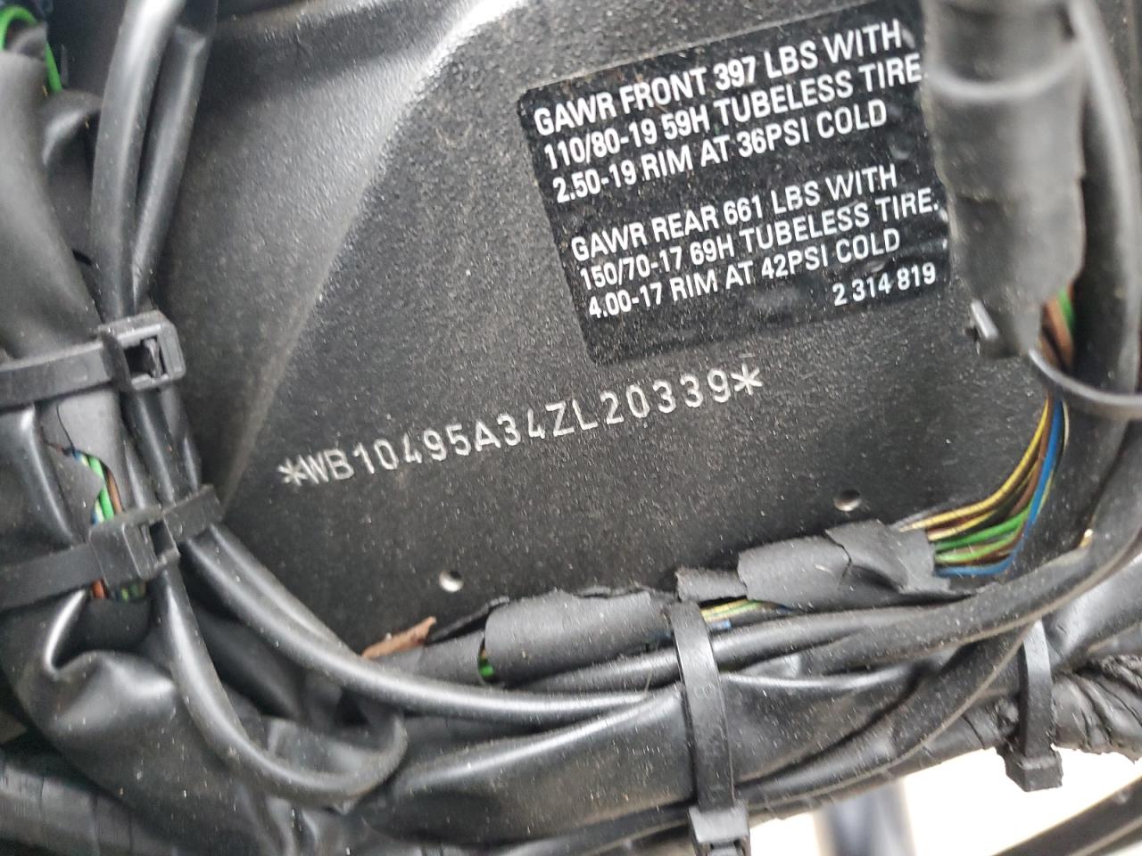 2004 BMW R1150 Gs VIN: WB10495A34ZL20339 Lot: 91846815