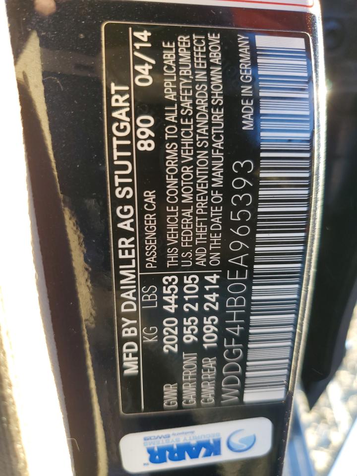 2014 Mercedes-Benz C 250 VIN: WDDGF4HB0EA965393 Lot: 90299005