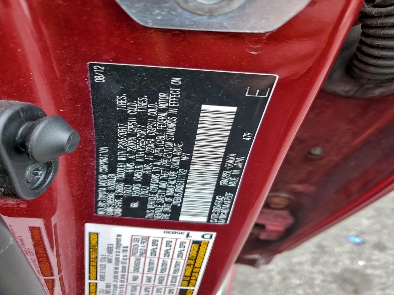 2013 Toyota 4Runner Sr5 VIN: JTEBU5JRXD5111182 Lot: 93765625