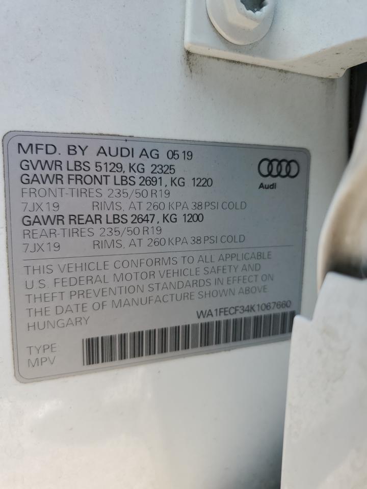 2019 Audi Q3 Prestige S-Line VIN: WA1FECF34K1067660 Lot: 92287135