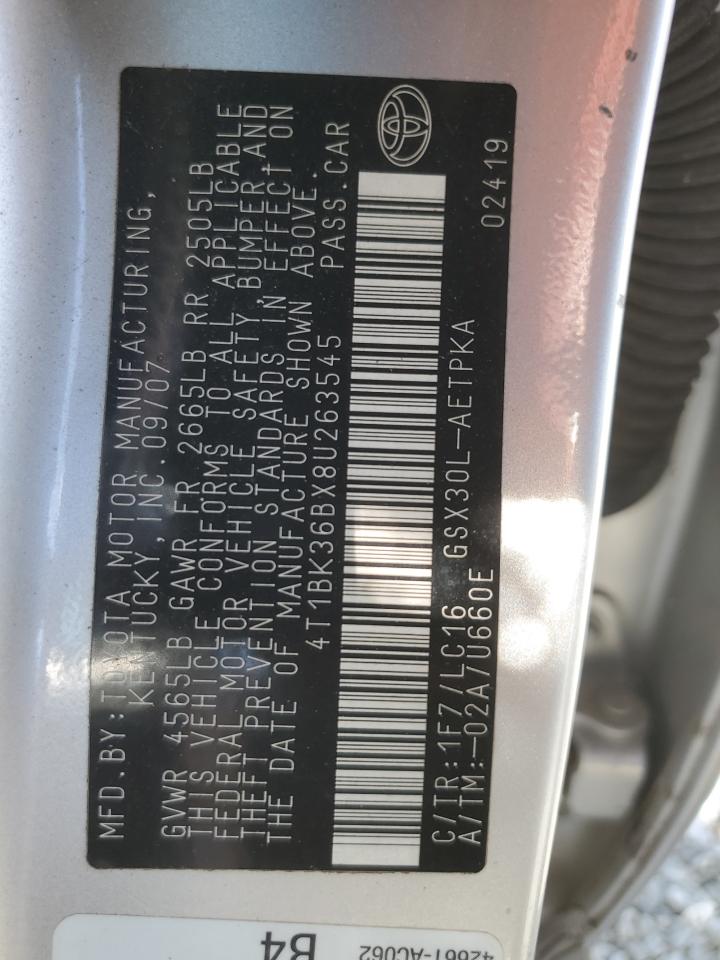 2020 Toyota Avalon Xl VIN: 4T1BK36BX8U263545 Lot: 92412305