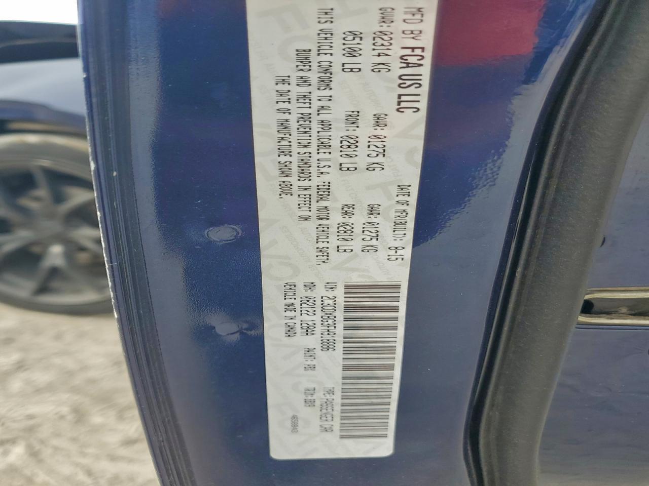 2015 Dodge Charger Se VIN: 2C3CDXBG3FH918886 Lot: 94233985