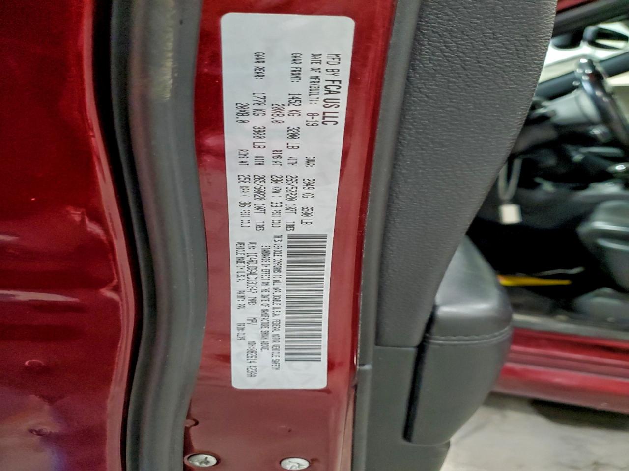 2020 Dodge Durango Gt VIN: 1C4RDJDG4LC131847 Lot: 93827225