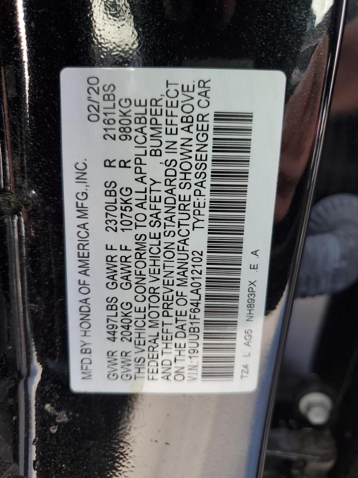 2020 Acura Tlx Technology VIN: 19UUB1F64LA012102 Lot: 82730415