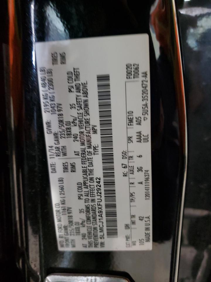 2015 Lincoln Mkc VIN: 5LMCJ1A9XFUJ29242 Lot: 92623785