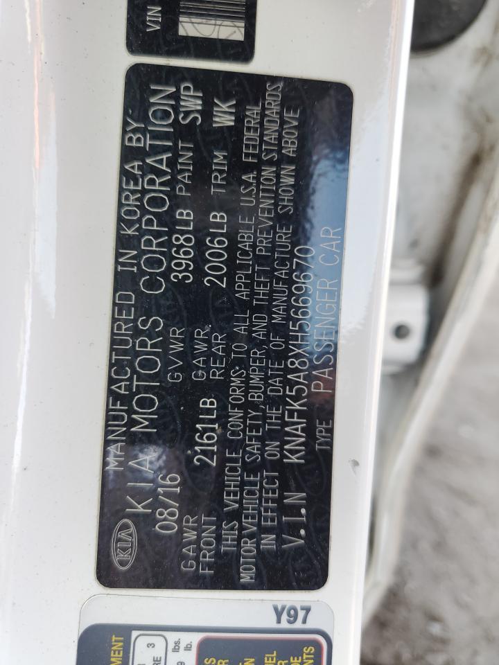 2017 Kia Forte Lx VIN: KNAFK5A8XH5669670 Lot: 91629625