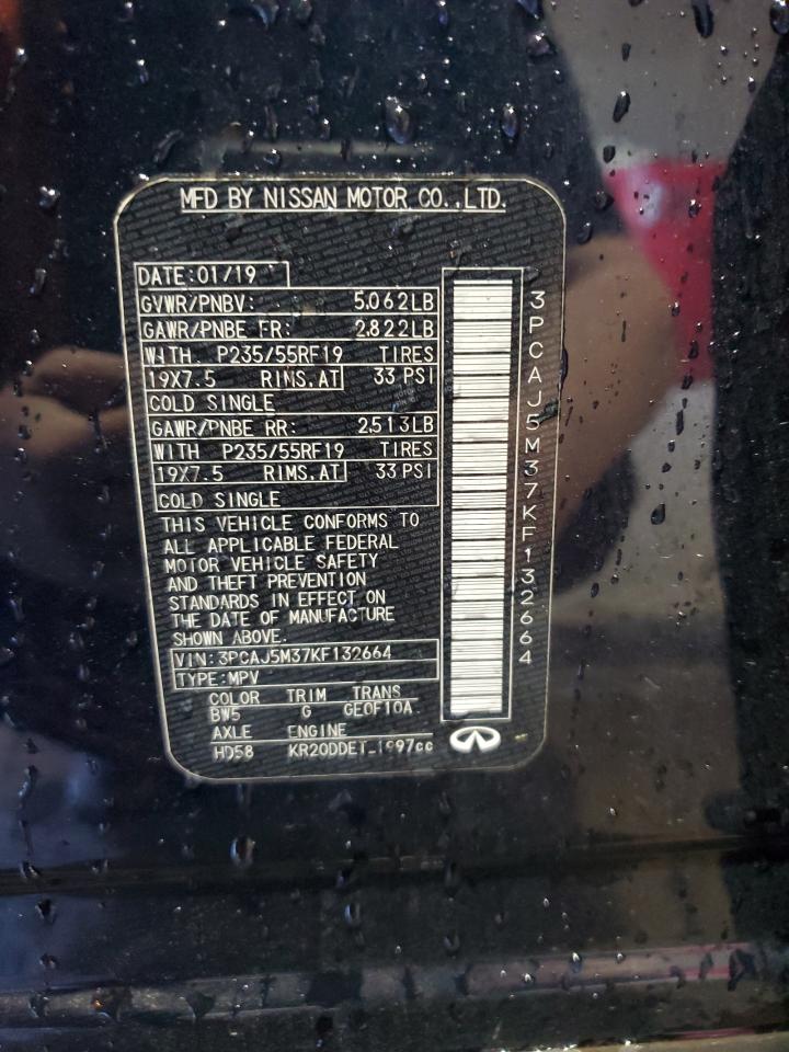 2019 Infiniti Qx50 Essential VIN: 3PCAJ5M37KF132664 Lot: 91325865