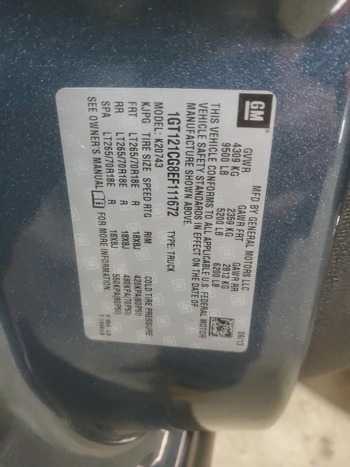 2014 GMC Sierra K2500 Slt VIN: 1GT121CG8EF111672 Lot: 93059445