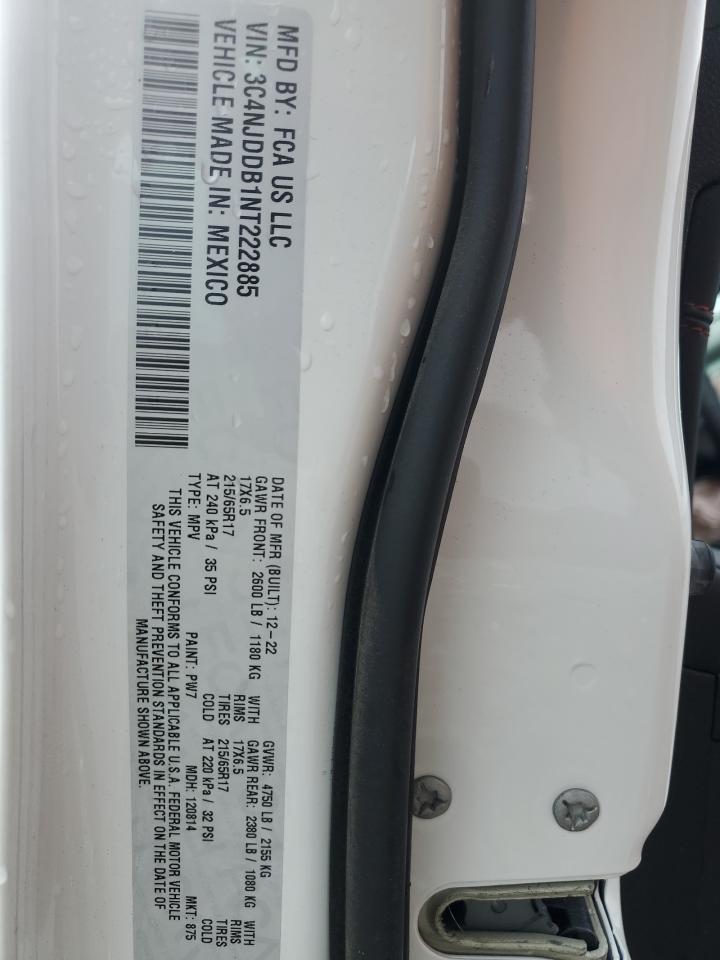 2022 Jeep Compass Trailhawk VIN: 3C4NJDDB1NT222885 Lot: 92947055