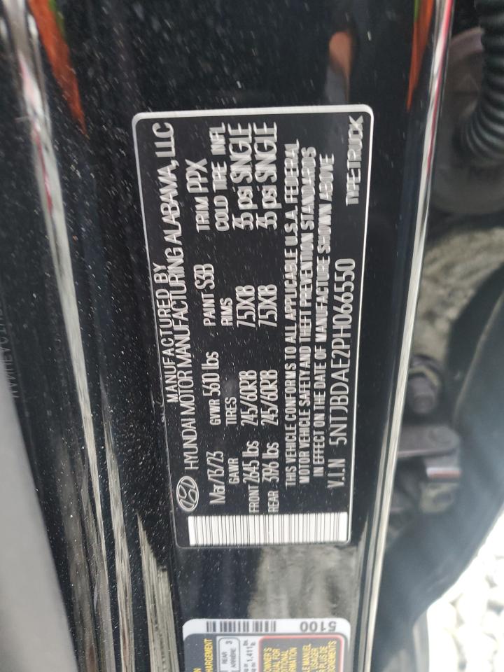 2023 Hyundai Santa Cruz Sel VIN: 5NTJBDAE2PH066550 Lot: 92603185