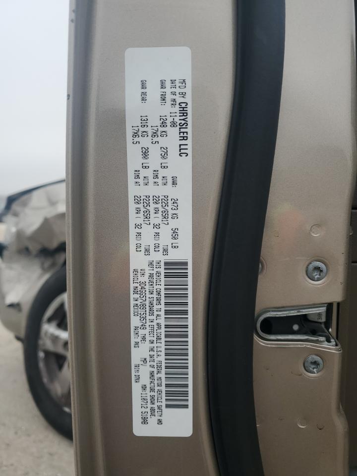 2009 Dodge Journey Sxt VIN: 3D4GG57V89T535749 Lot: 92995775