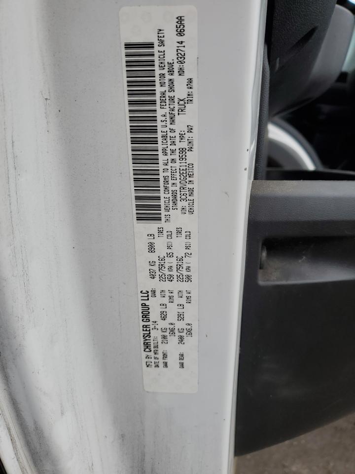 2014 Ram Promaster 2500 2500 High VIN: 3C6TRVDG2EE119598 Lot: 92495205