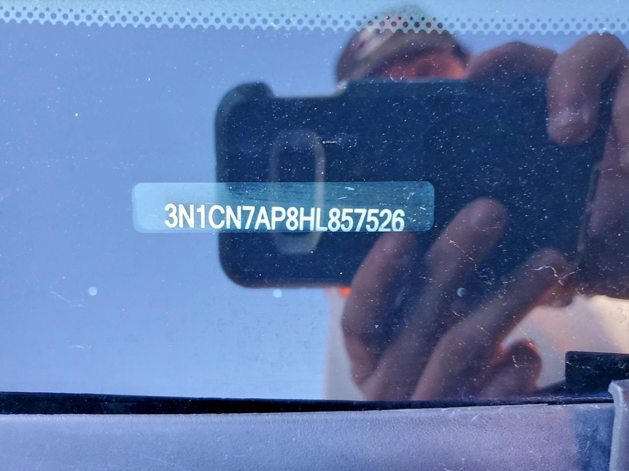 2017 Nissan Versa S VIN: 3N1CN7AP8HL857526 Lot: 94380025