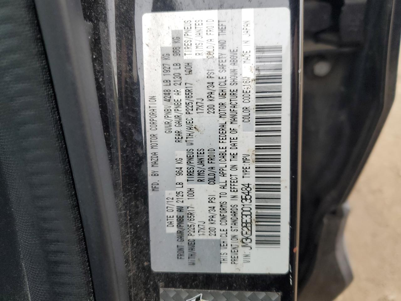 2013 Mazda Cx-5 Sport VIN: JM3KE2BE3D0135484 Lot: 90907615