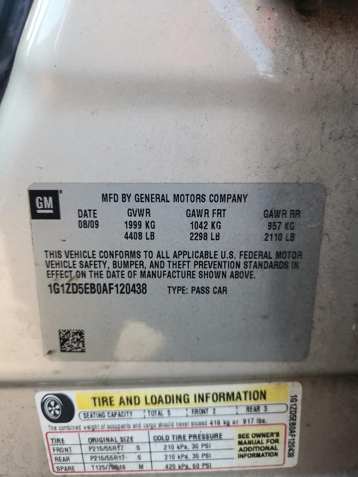 2010 Chevrolet Malibu 2Lt VIN: 1G1ZD5EB0AF120438 Lot: 93463845