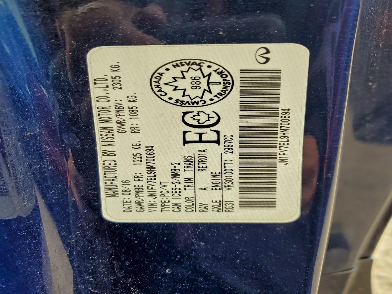 2017 Infiniti Q60 Red Sport 400 VIN: JN1FV7EL9HM700694 Lot: 94161635