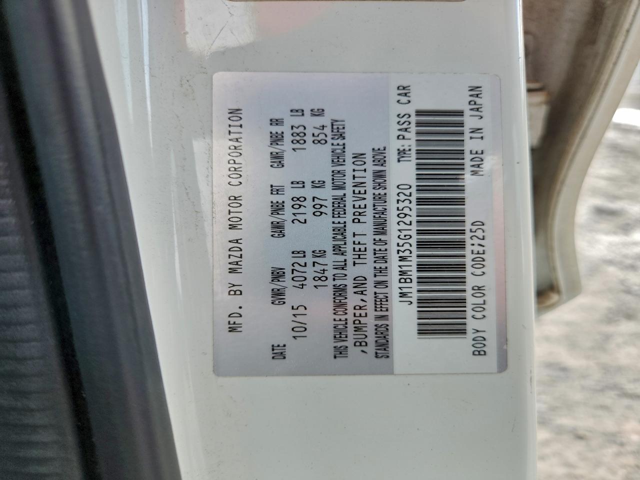 2016 Mazda 3 Touring VIN: JM1BM1M35G1295320 Lot: 91737705