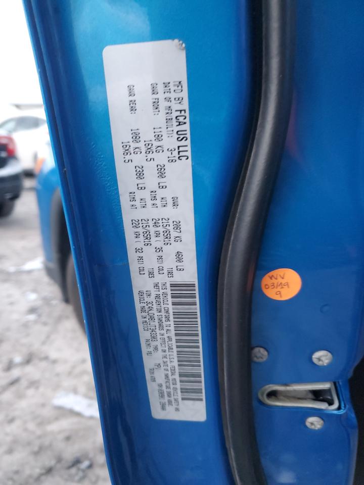 2018 Jeep Compass Sport VIN: 3C4NJDAB1JT343303 Lot: 92097835