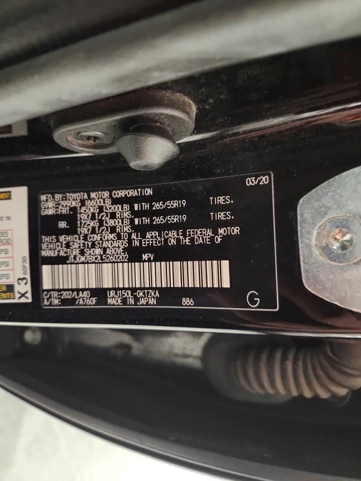 2020 Lexus Gx 460 Luxury VIN: JTJGM7BX2L5260202 Lot: 92816285