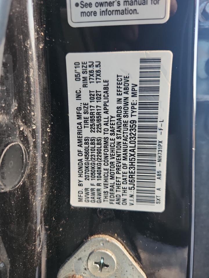 2010 Honda Cr-V Ex VIN: 5J6RE3H5XAL032359 Lot: 93369305