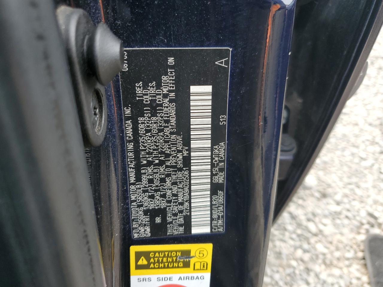 2010 Lexus Rx 350 VIN: 2T2BK1BA9AC025061 Lot: 90746245