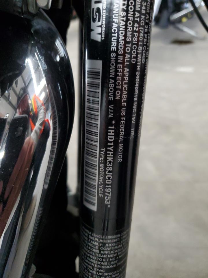 2018 Harley-Davidson Fxbrs Breakout 114 VIN: 1HD1YHK38JC019753 Lot: 92432195