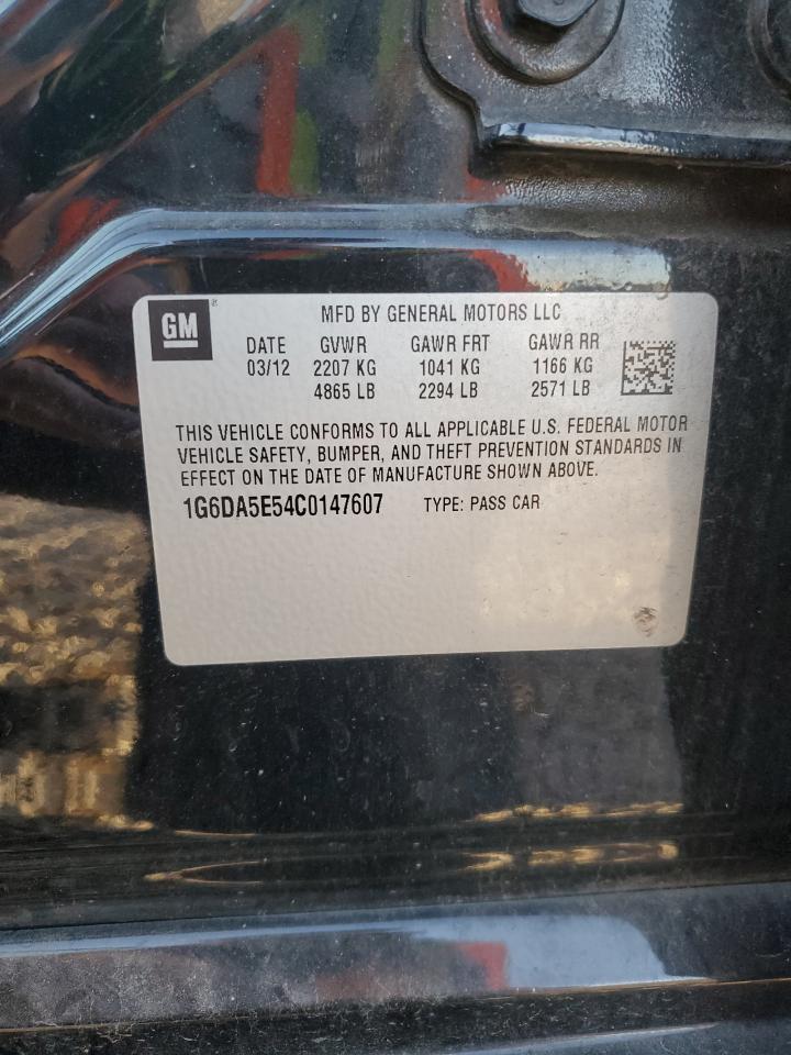 2012 Cadillac Cts VIN: 1G6DA5E54C0147607 Lot: 91120865