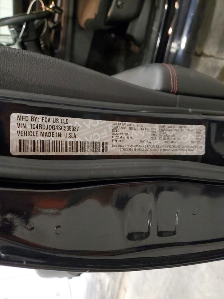 2025 Dodge Durango Gt VIN: 1C4RDJDG4SC535987 Lot: 92234915