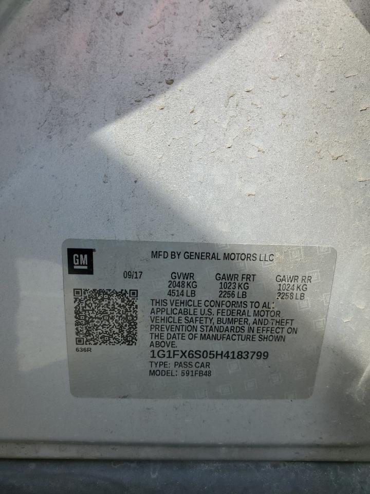 2017 Chevrolet Bolt Ev Premier VIN: 1G1FX6S05H4183799 Lot: 91727515