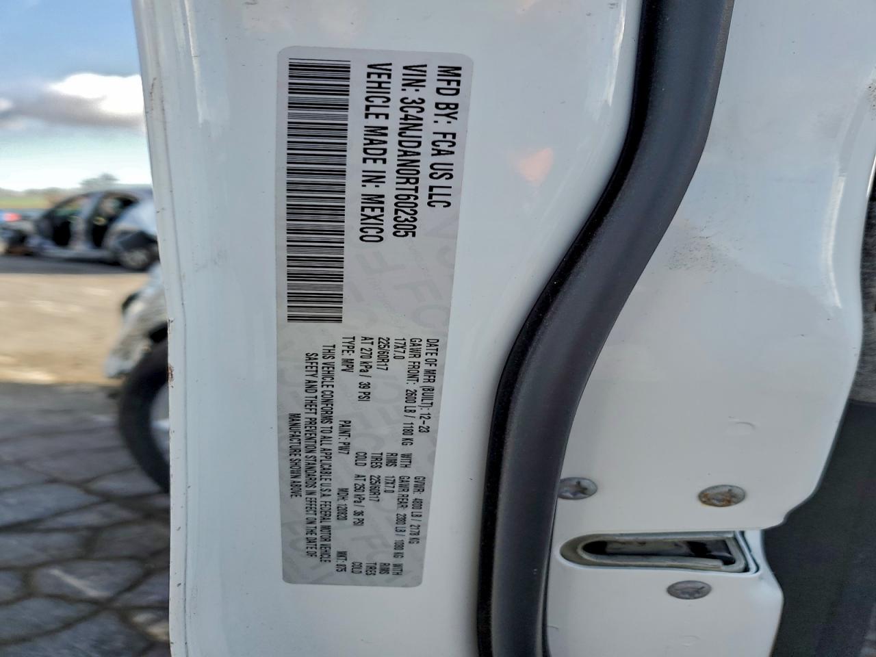 2024 Jeep Compass Sport VIN: 3C4NJDAN0RT602305 Lot: 94731085