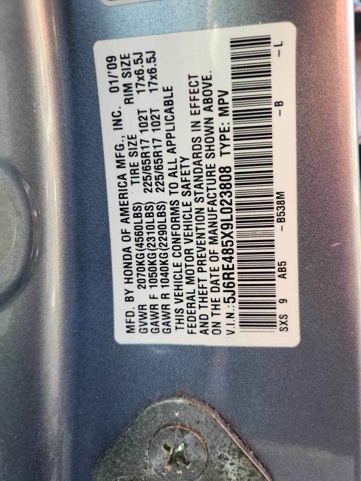 2009 Honda Cr-V Ex VIN: 5J6RE485X9L023808 Lot: 91776755