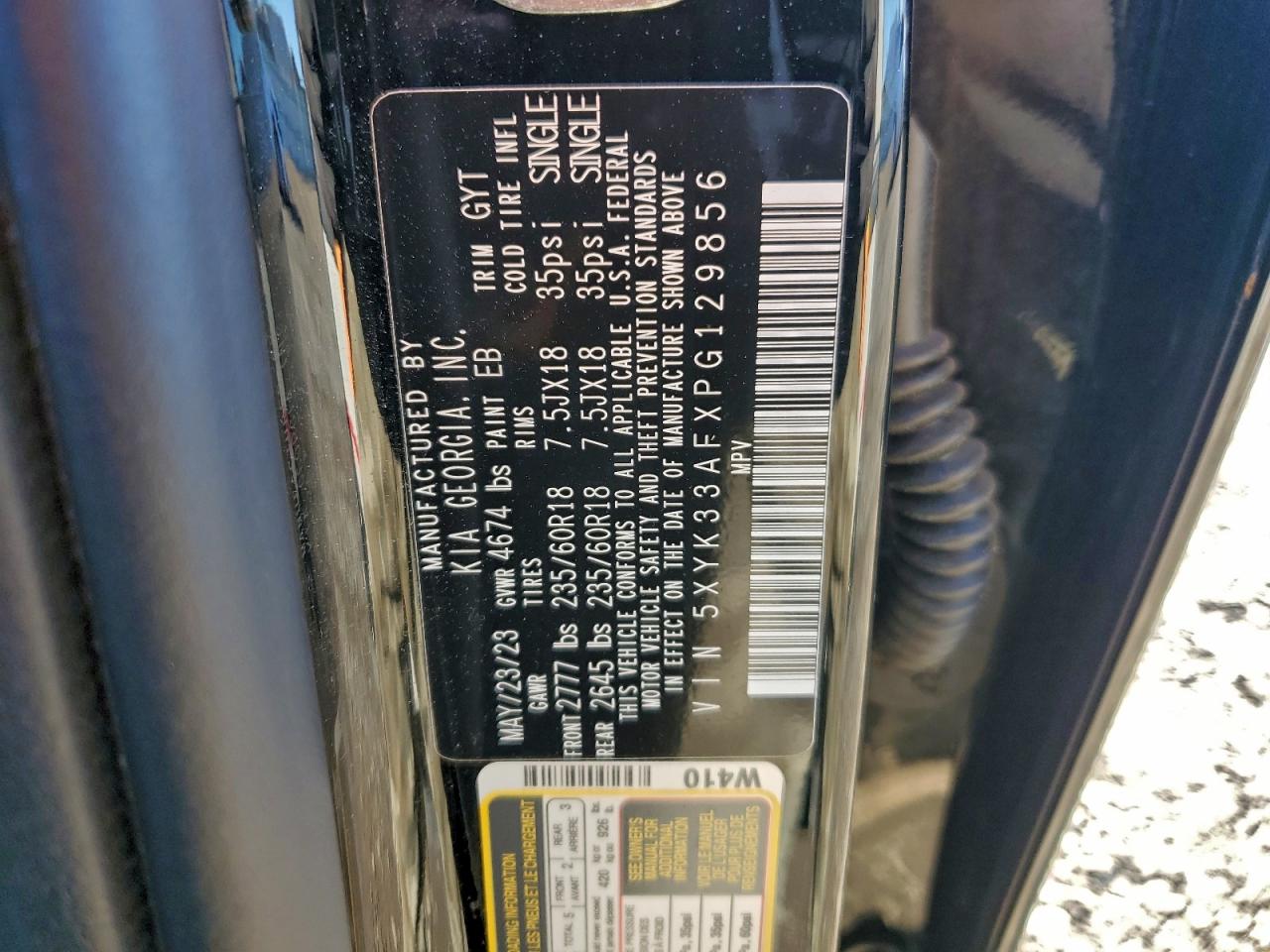 2023 Kia Sportage Ex VIN: 5XYK33AFXPG129856 Lot: 92677925