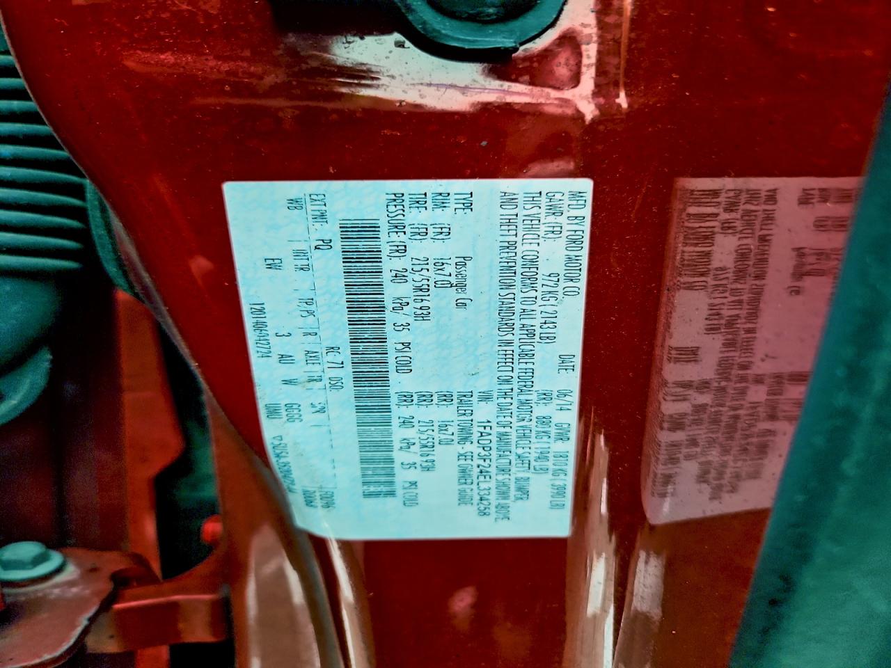 2014 Ford Focus Se VIN: 1FADP3F24EL334258 Lot: 93682185