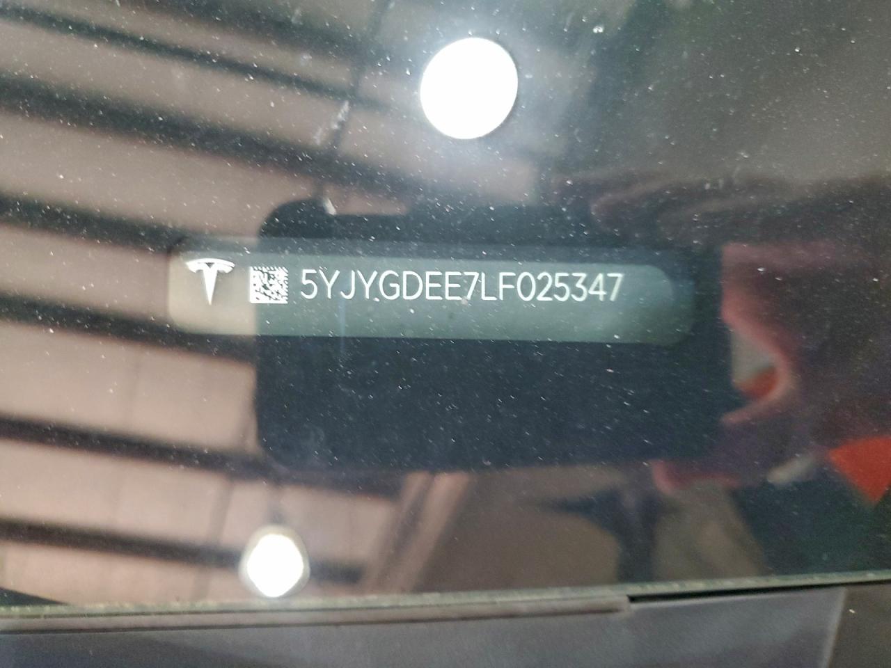 2020 Tesla Model Y VIN: 5YJYGDEE7LF025347 Lot: 94358145