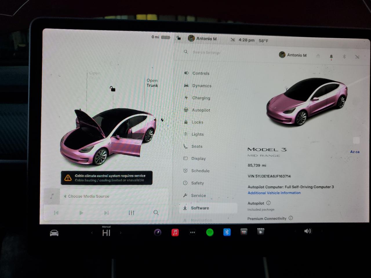 2018 Tesla Model 3 VIN: 5YJ3E1EA6JF163714 Lot: 93359525