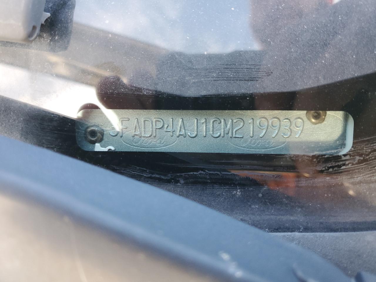 2012 Ford Fiesta S VIN: 3FADP4AJ1CM219939 Lot: 89812845